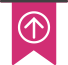 Pink flag with up arrow